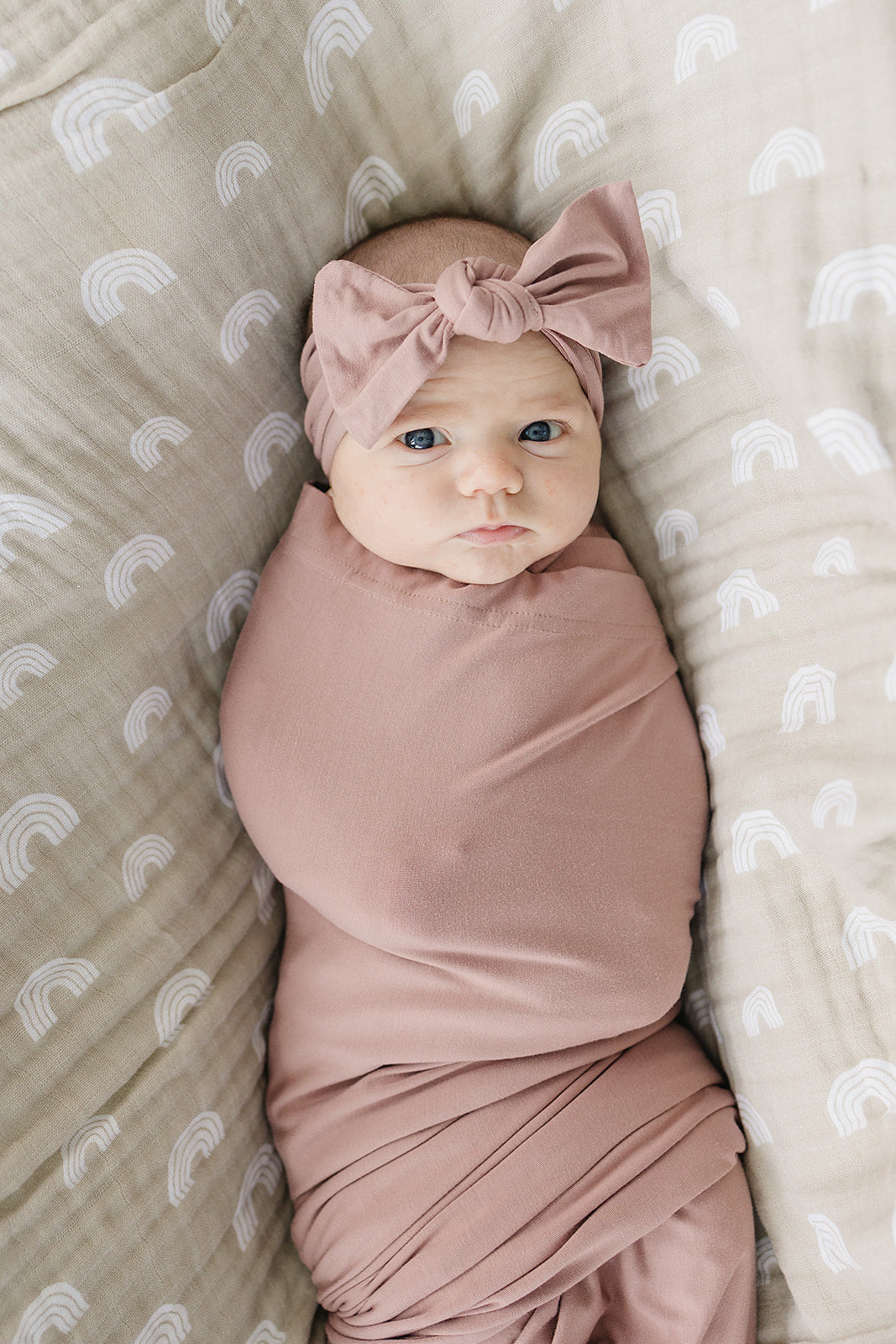 Dusty Rose Bamboo Swaddle Set