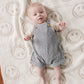 Gingham Short Linen Overalls