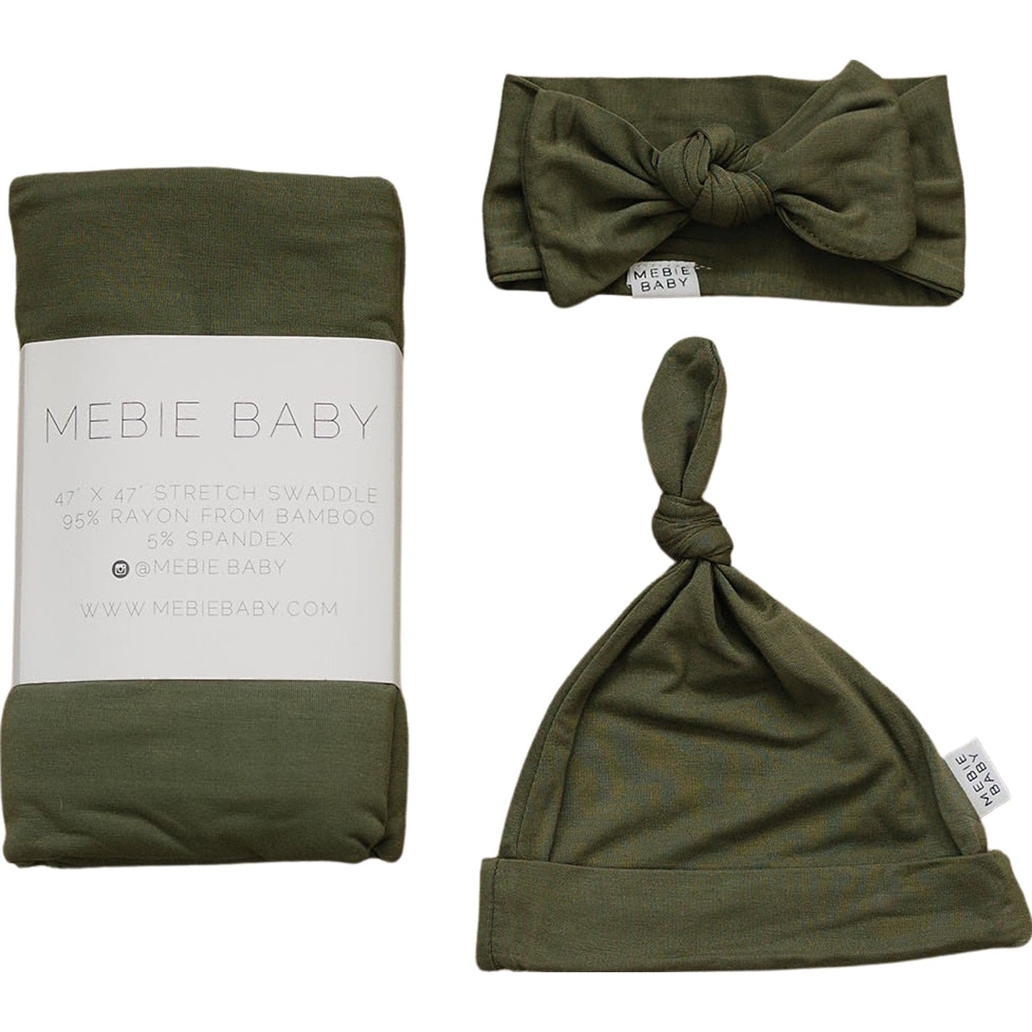 Olive Bamboo Swaddle Set