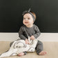 Charcoal Smiley Plush Blanket