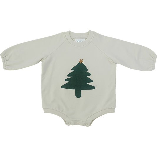 Christmas Tree French Terry Bubble Romper