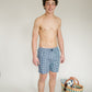 Navy Gingham Adult Men's Swim Shorts