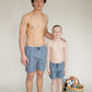 Navy Gingham Swim Shorts