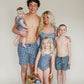 Navy Gingham Swim Shorts
