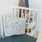 Navy Berry Muslin Crib Sheet
