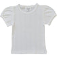 White Pointelle Tee