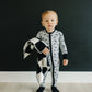Black + White Checkered Plush Blanket