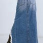 A DISTANT MEMORY DENIM MIDI SKIRT