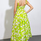 A PASSIONATE HEART WOVEN MIDI DRESS