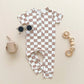 Bamboo Checkered Jumpsuit | Latte