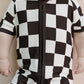 Bamboo Shorty Romper | Black Checkered