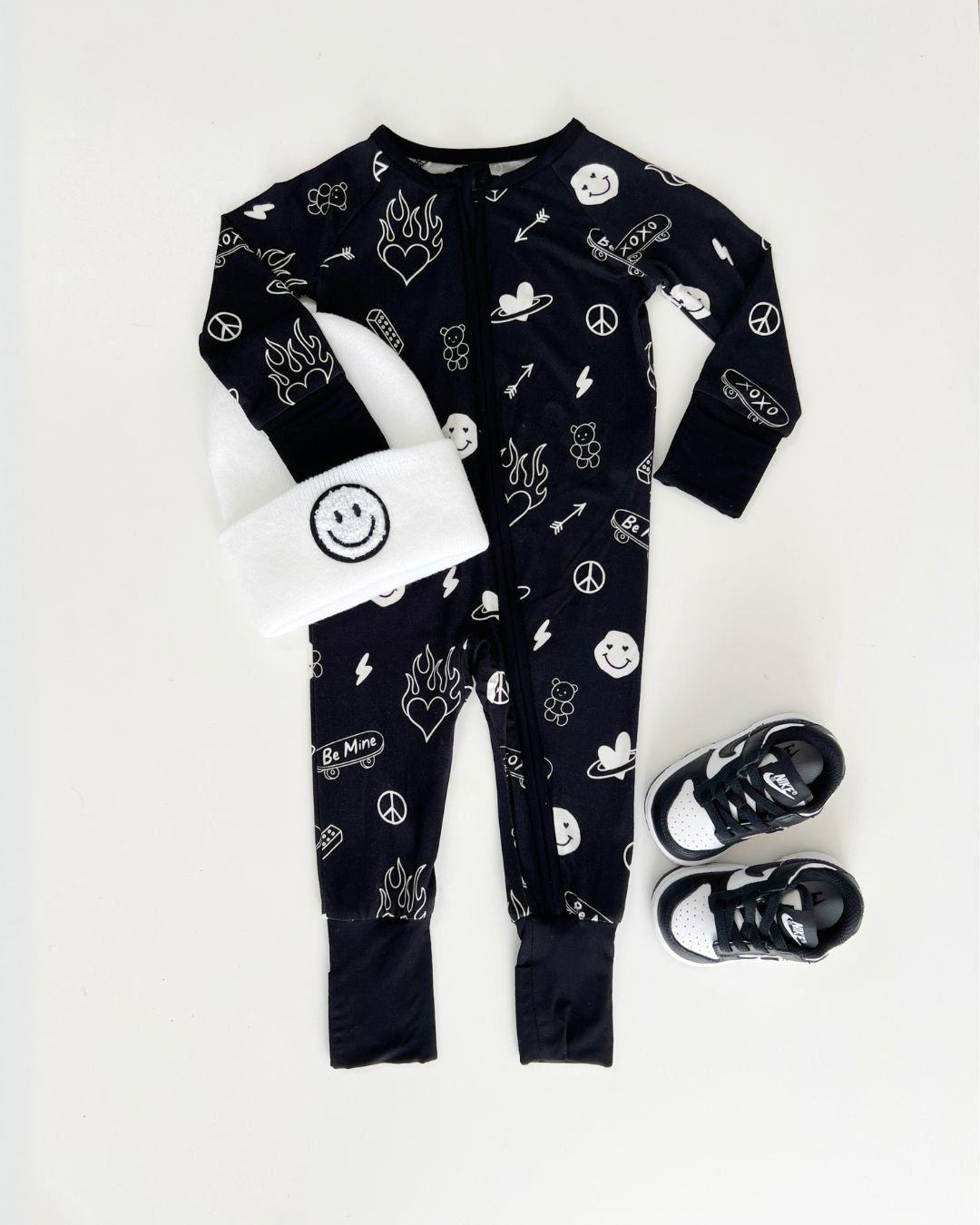 Bamboo Zip Romper | Retro Love