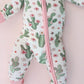 Bamboo Zip Romper | Cactus Flower