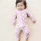 Bamboo Zip Romper | Pink Checkered