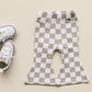 Checkered Flare Pants | Latte