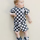 Checkered Shorts Set | Black