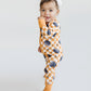 Bamboo Zip Romper | Checkered Pumpkin