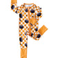 Bamboo Zip Romper | Checkered Pumpkin