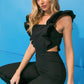 ALLURING DREAM STRETCH DENIM JUMPSUIT