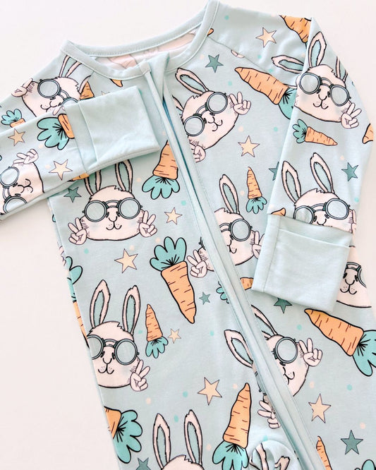 Easter Bamboo Zip Romper | Rad Rabbit