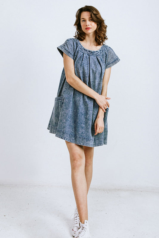DENIM MINI DRESS