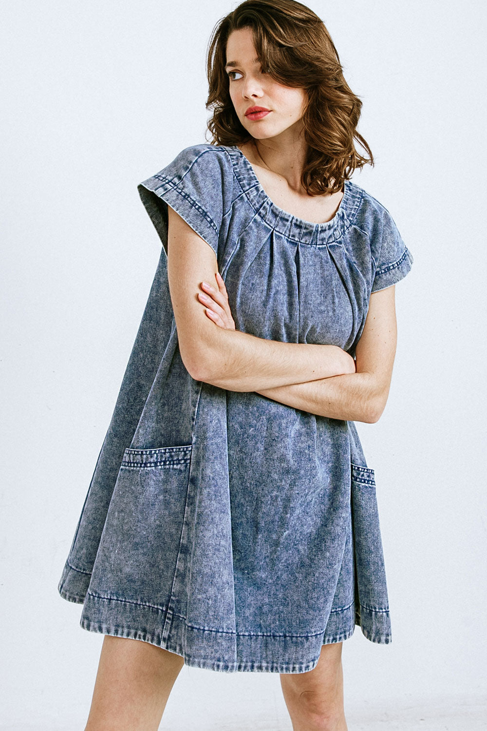 DENIM MINI DRESS