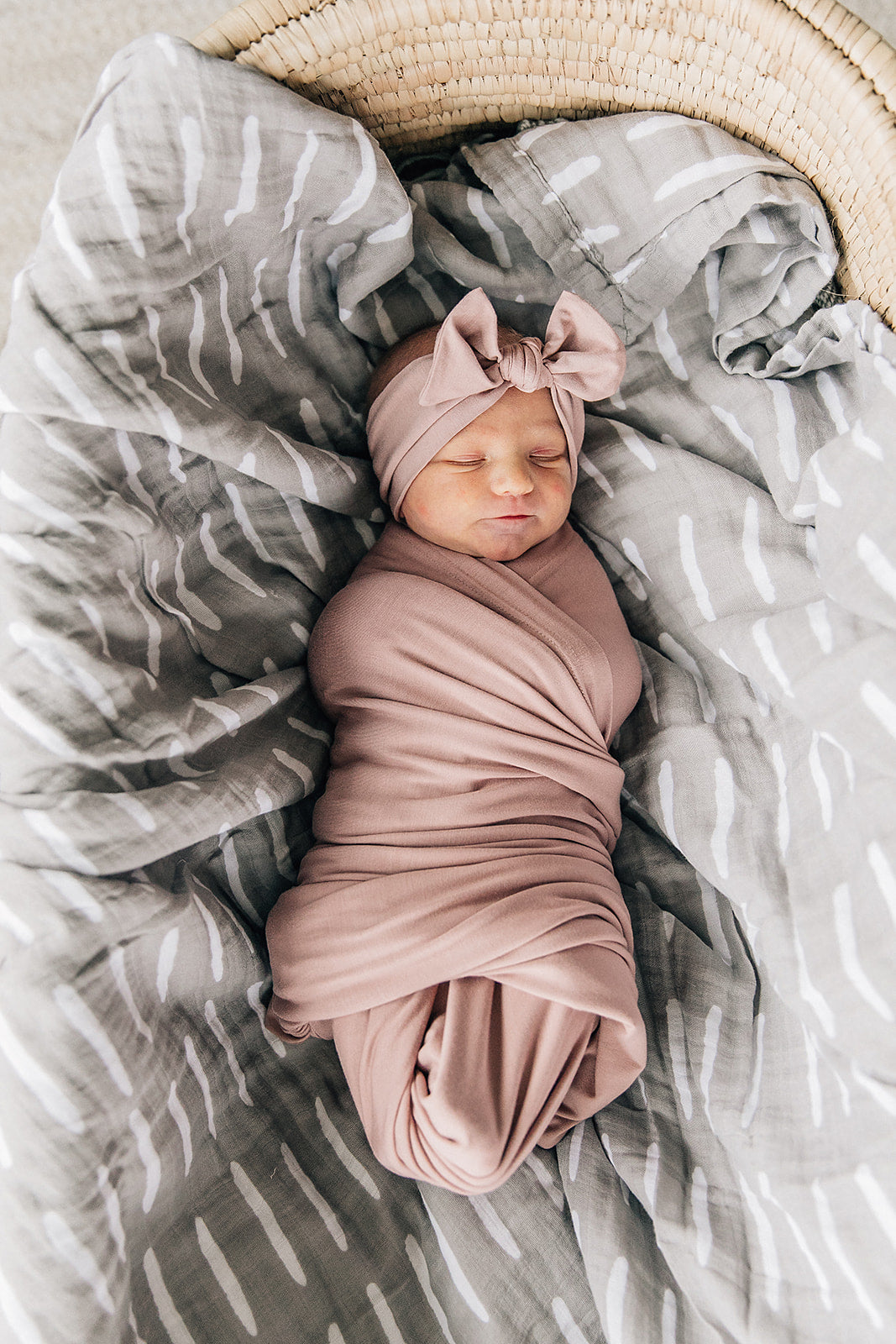 Dusty Rose Bamboo Swaddle Set