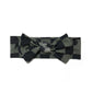 Olive Checkered Star Headband Bow
