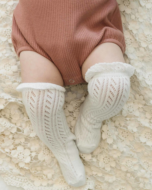 Ruffle Top Knee High Socks