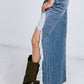 A DISTANT MEMORY DENIM MIDI SKIRT