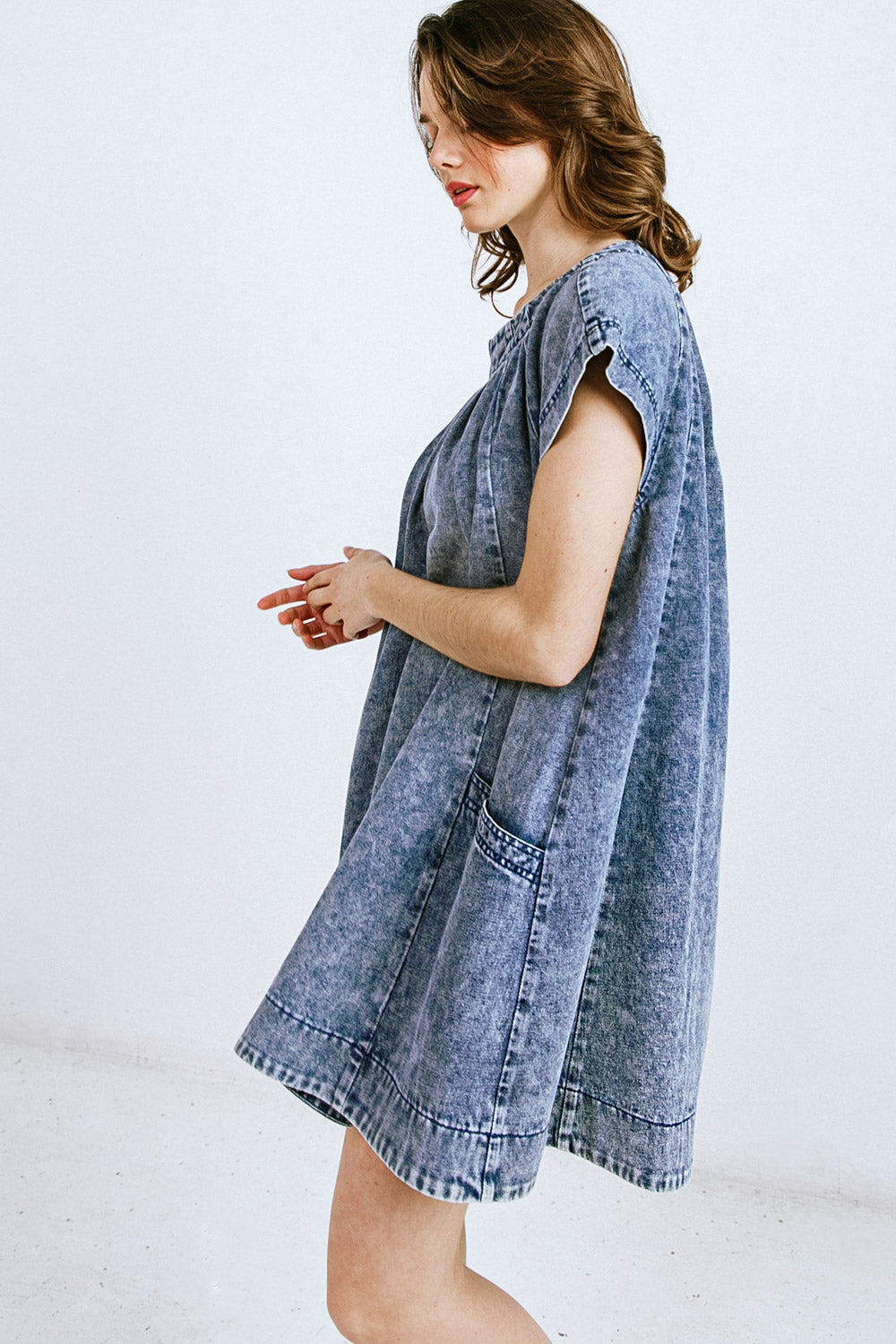 DENIM MINI DRESS