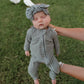 Bamboo Zip Pajamas | Forest Stripe Ribbed