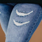 Distressed Cuff Jeans
