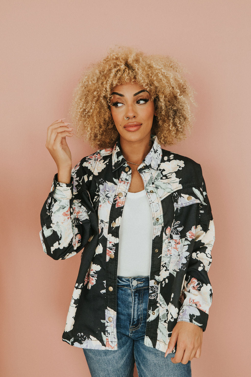 fletch floral print jacket
